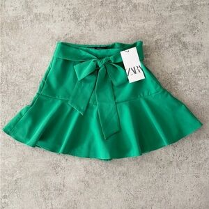 Zara Bow Trim Skort NWT
